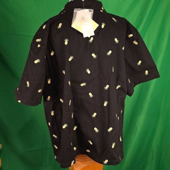 NWT Quacker Factory Black Embroidered Pineapple Short Sleeve Full Zip Jacket 3X - Picture 2 of 4